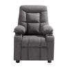 VEVOR Kids Recliner Chair, Toddler Lounger with Cup Holders & Pockets, 107° to 126° Adjustable Back, Breathable Polyester Upholstery Reclining Sofa with Foot-rest, for Boys and Girls, Children (Gray)