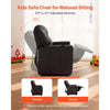 VEVOR Kids Reclining Chair, Toddler Recliner with Cup Holder, 101° to 121° Adjustable Backrest, Easy-to-Clean PU Leather Recliner Couch with Footrest, 90 lbs Load, for Boys & Girls, Children (Brown)