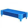 VEVOR Stackable Kiddie Cot, Pack of 4,  Portable Toddler Nap Cots, Standard Size 52" L x 23" W Daycare Cots for Kids, Preschool Classroom Daycare Beds for Sleeping, Resting, Naptime, Blue