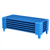 VEVOR Stackable Kiddie Cot, Pack of 6,  Portable Toddler Nap Cots, Standard Size 52" L x 23" W Daycare Cots for Kids, Preschool Classroom Daycare Beds for Sleeping, Resting, Naptime, Blue