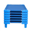 VEVOR Stackable Kiddie Cot, Pack of 6,  Portable Toddler Nap Cots, Standard Size 52" L x 23" W Daycare Cots for Kids, Preschool Classroom Daycare Beds for Sleeping, Resting, Naptime, Blue