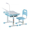 VEVOR Kids Study Chair and Desk Set, Study Desk and Chair for Kids with Table Lamp, Adjustable Height & 0-40° Tilted Desktop Kids Desk and Chair, Children Study Table for Bedroom & Study Room, Blue