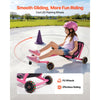 VEVOR Ride on Scooter 150 lbs Swing Side-to-Side for Amazing Riding Pink, for Ages 4+, Powered by Zig-Zag Motion, Ride on Toy with 3 Adjustable Length, Brake Lever, Hard Surface Indoor & Outdoor