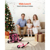 VEVOR Ride on Scooter 150 lbs Swing Side-to-Side for Amazing Riding Pink, for Ages 4+, Powered by Zig-Zag Motion, Ride on Toy with 3 Adjustable Length, Brake Lever, Hard Surface Indoor & Outdoor