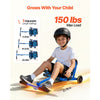 VEVOR Ride on Scooter 150 lbs Swing Side-to-Side for Amazing Riding Blue, for Ages 4+, Powered by Zig-Zag Motion, Ride on Toy with 3 Adjustable Length, Brake Lever, Hard Surface Indoor & Outdoor