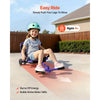 VEVOR Ride on Scooter 150 lbs Swing Side-to-Side for Amazing Riding Purple, for Ages 4+, Powered by Zig-Zag Motion, Ride on Toy with 3 Adjustable Length, Hand Brake, for Hard Surface Indoor & Outdoor