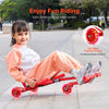 VEVOR Ride on Scooter, Load Capacity of 132 lbs, Swing Side-to-Side for Amazing Ride Powered by Zig-Zag Motion, Ride on Drifting Toy for Ages 4+, Rides on Any Hard Surface for Indoor & Outdoor, Red