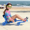 VEVOR Ride on Scooter 132 lbs Swing Side-to-Side for Amazing Riding Blue, for Ages 4+, Powered by Zig-Zag Motion, Ride on Drifting Toy, with Adjustable Length, for Hard Surface, Indoor & Outdoor