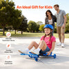 VEVOR Ride on Scooter, Load Capacity of 132 lbs, Swing Side-to-Side for Amazing Ride Powered by Zig-Zag Motion, Ride on Drifting Toy for Ages 4+, Rides on Any Hard Surface for Indoor & Outdoor, Blue