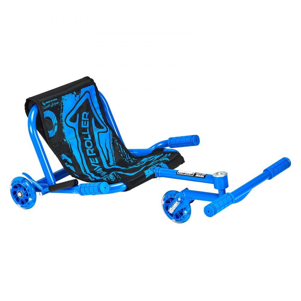 VEVOR Ride on Scooter, Load Capacity of 132 lbs, Swing Side-to-Side for Amazing Ride Powered by Zig-Zag Motion, Ride on Drifting Toy for Ages 4+, Rides on Any Hard Surface for Indoor & Outdoor, Blue
