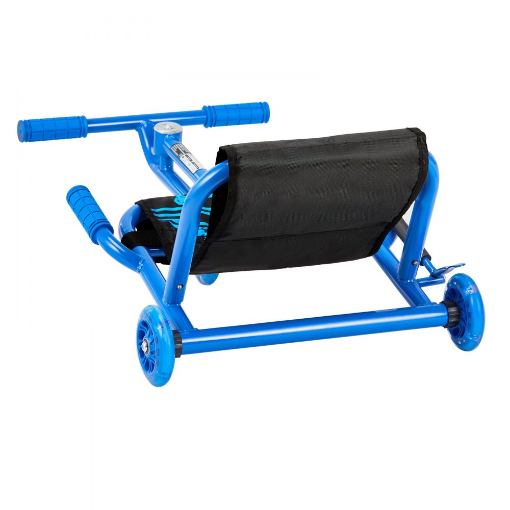 VEVOR Ride on Scooter, Load Capacity of 132 lbs, Swing Side-to-Side for Amazing Ride Powered by Zig-Zag Motion, Ride on Drifting Toy for Ages 4+, Rides on Any Hard Surface for Indoor & Outdoor, Blue