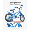 VEVOR Kids Bike, 14 Inches BMX Style Children Bicycle, Rider Height 2.95 ft - 3.77 ft, Training Wheels Included, Sturdy and Easy to Assemble, Toddler Bike for Boys & Girls Learning to Ride, Blue