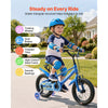VEVOR Kids Bike, 14 Inch Children Bicycle, Training Wheels BMX Style Blue, for Boys Girls Ages 3-5, Adjustable Seat & Handlebar, Front Brake & Rear Coaster Brake, Cup Holder, High-Carbon Steel Frame