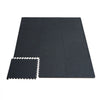 VEVOR 0.56 Inch Thick Gym Floor Mats, 6 Tiles Rubber Top with EVA Foam, 25" x 25" Gym Flooring Workout Mats with 25 sq.ft Coverage, Interlocking Puzzle Gym Mats for Gym, Home, Garage, Black & Blue