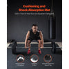 VEVOR 0.56 Inch Thick Gym Floor Mats, 6 Tiles Rubber Top with EVA Foam, 25" x 25" Gym Flooring Workout Mats with 25 sq.ft Coverage, Interlocking Puzzle Gym Mats for Gym, Home, Garage, Black & White