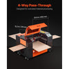 VEVOR 50W CO2 Laser Engraver, 20 x 12 in, CO2 Laser Engraver Cutter Machine with 4 Way Pass Air Assist, Engraving Cutting Machine, Compatible with LightBurn CorelDRAW RDWorks, for Wood Acrylic Glass