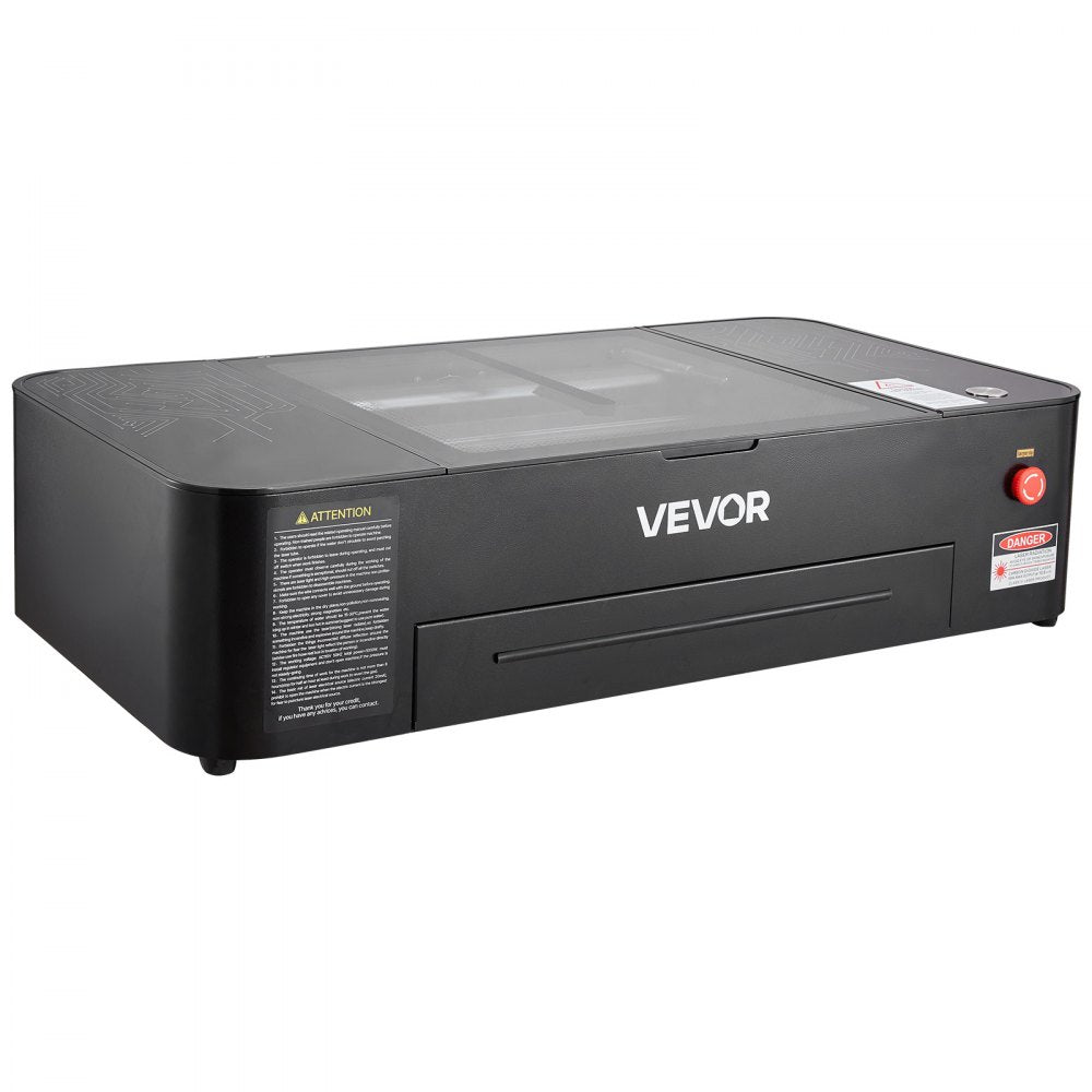 VEVOR 55W CO2 Laser Engraver, 20 x 12 in, Desktop CO2 Laser Engraver and Cutter Machine with 16MP Camera, Water Pump, Rotary Axis, Compatible with LightBurn CorelDRAW RDWorks, for Wood Acrylic Glass