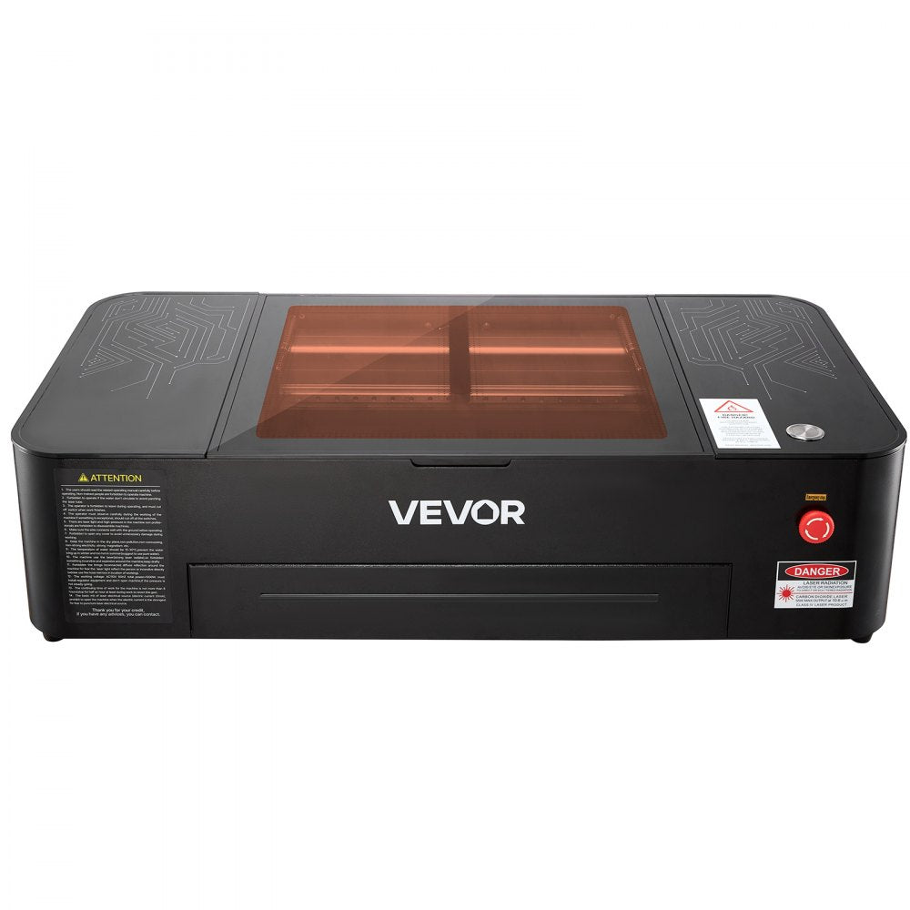 VEVOR 55W CO2 Laser Engraver, 20 x 12 in, Desktop CO2 Laser Engraver and Cutter Machine with 16MP Camera, Water Pump, Rotary Axis, Compatible with LightBurn CorelDRAW RDWorks, for Wood Acrylic Glass