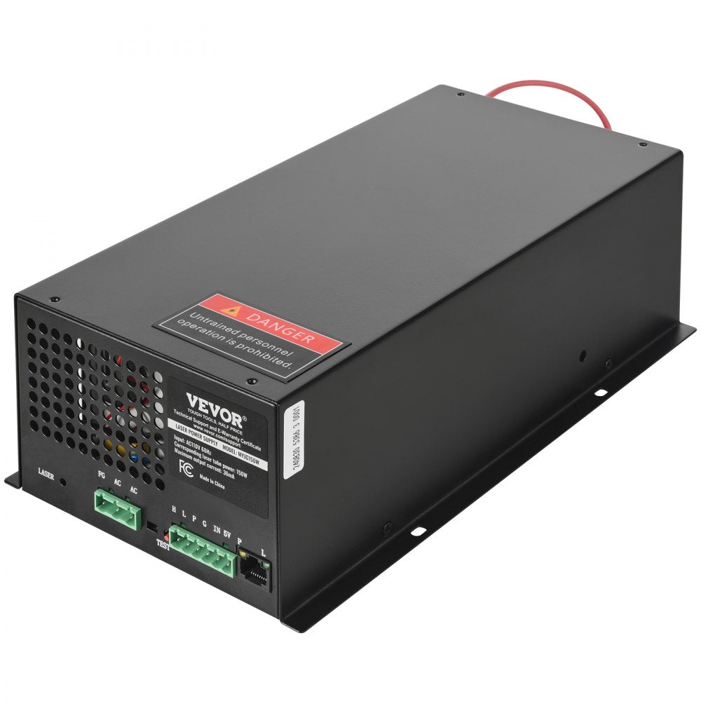 VEVOR CO2 Laser Power Supply, 150W, Power Supply for 150W Laser Tube, Constant Current Protection, Open Circuit Protection, Fast Heat Dissipation, Compatible for Multi-brand Laser Engravers & Cutters