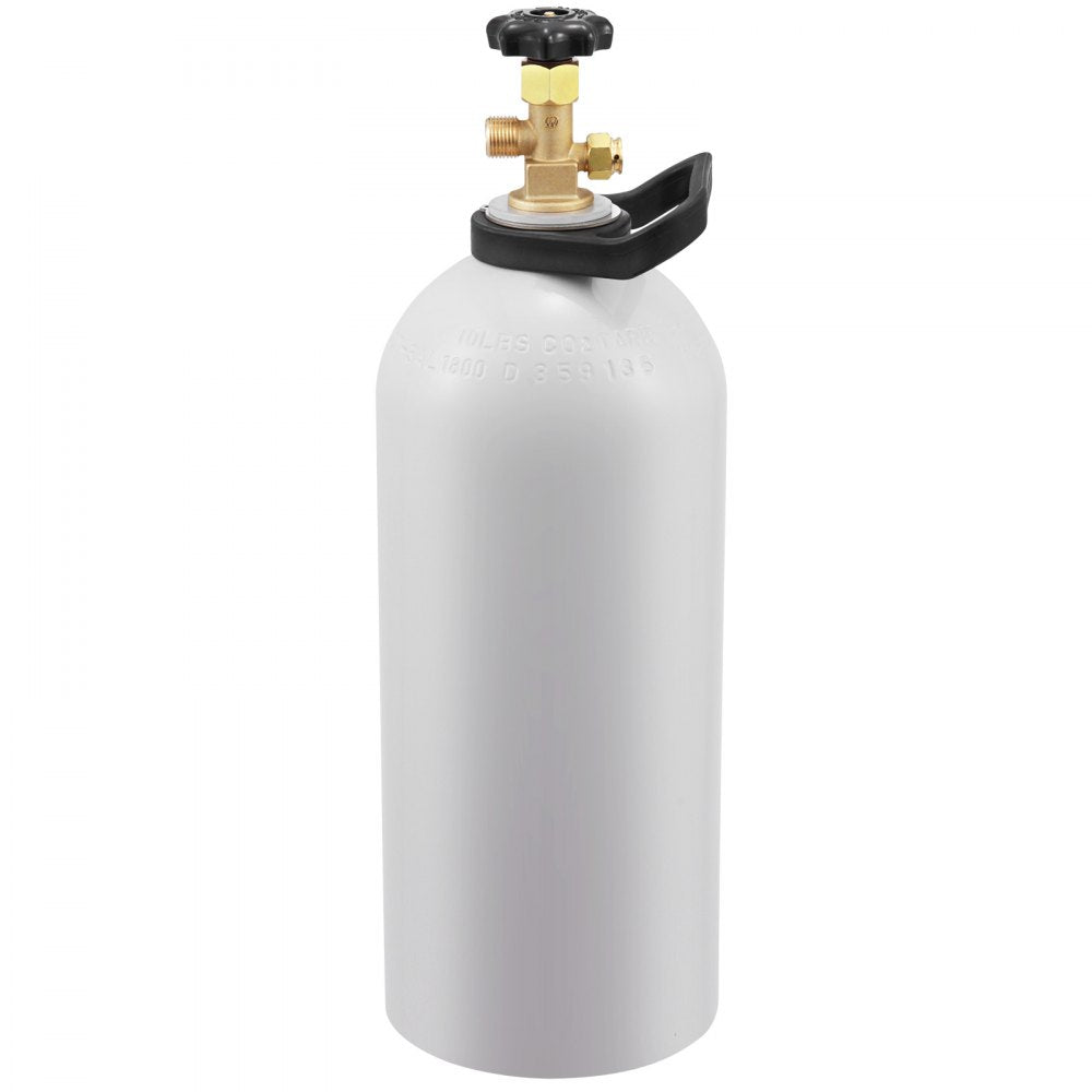 VEVOR CO2 Tank, 10 lbs New Aluminum Alloy Cylinder, CO2 Air Tank with Light Spray Coating, CGA320 Valve, Handle & Adjustable Pressure, DOT Approved Cylinder for Draft Beer Dispensing and Soda Maker