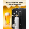 VEVOR CO2 Tank, 15 lbs New Aluminum Alloy Cylinder, CO2 Air Tank with Light Spray Coating, CGA320 Valve, Handle & Adjustable Pressure, DOT Approved Cylinder for Draft Beer Dispensing and Soda Maker