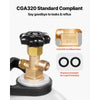 VEVOR CO2 Tank, 15 lbs New Aluminum Alloy Cylinder, CO2 Air Tank with Light Spray Coating, CGA320 Valve, Handle & Adjustable Pressure, DOT Approved Cylinder for Draft Beer Dispensing and Soda Maker