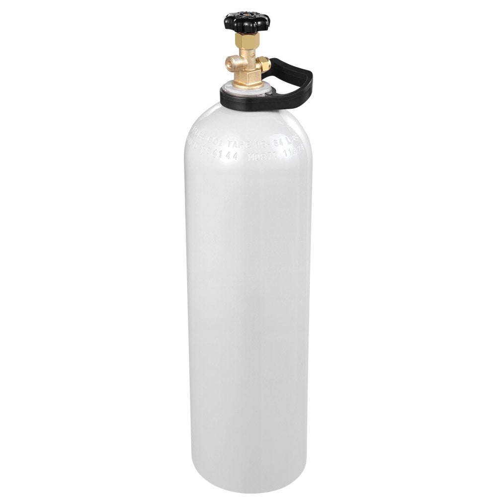 VEVOR CO2 Tank, 15 lbs New Aluminum Alloy Cylinder, CO2 Air Tank with Light Spray Coating, CGA320 Valve, Handle & Adjustable Pressure, DOT Approved Cylinder for Draft Beer Dispensing and Soda Maker