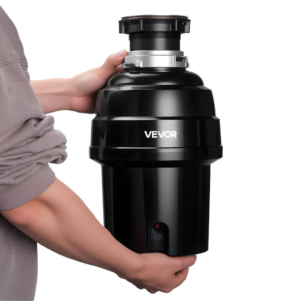 VEVOR Food Waste Garbage Disposal, 1HP 3500RPM DC Motor, Continuous Feed Kitchen Sink Garbage Disposer, EZ Connect Food Waste Grinding System with Sound Reduction & Power Cord for Kitchens