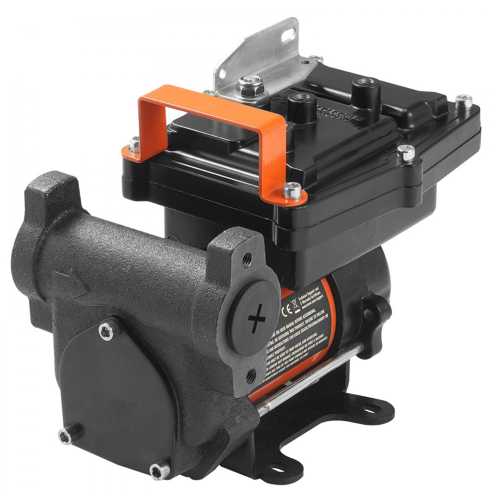 VEVOR Fuel Transfer Pump, 12V DC 15 GPM 1/4 HP, Portable Electric Diesel Transfer Pump with Auto Shut-Off Fuel Nozzle, Long Inlet & Outlet Hose for Gasoline, Diesel, Kerosene, Methanol Blends