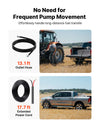 VEVOR Fuel Transfer Pump, 12V DC 15 GPM, Cast Iron Diesel Transfer Pump Kit, with Manual Shut-Off Nozzle, Discharge Hose, Overheat Protection, 1/3 HP Explosion-Proof, for Gasoline Diesel Kerosene