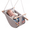 VEVOR Baby Swing 66 lbs Weight Capacity 3 Modes Canvas Hammock Swing Gray, for Indoor and Outdoor, 5-Point Harness and Tree Straps, Wooden Hanging Seat with Integrated Cushion for Baby to Toddler