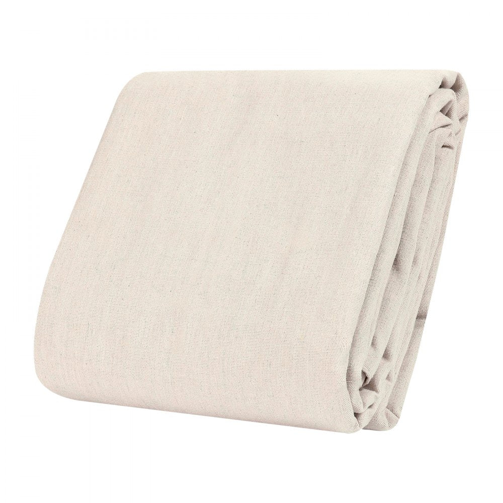 VEVOR Canvas Drop Cloth, 4x12 ft Painters Drop Cloth for Painting, 8oz All Purpose Canvas Tarp for Furniture & Floor Protection, Cotton Fabric Paint Tarp for Curtains, Tablecloths, Washable & Reusable