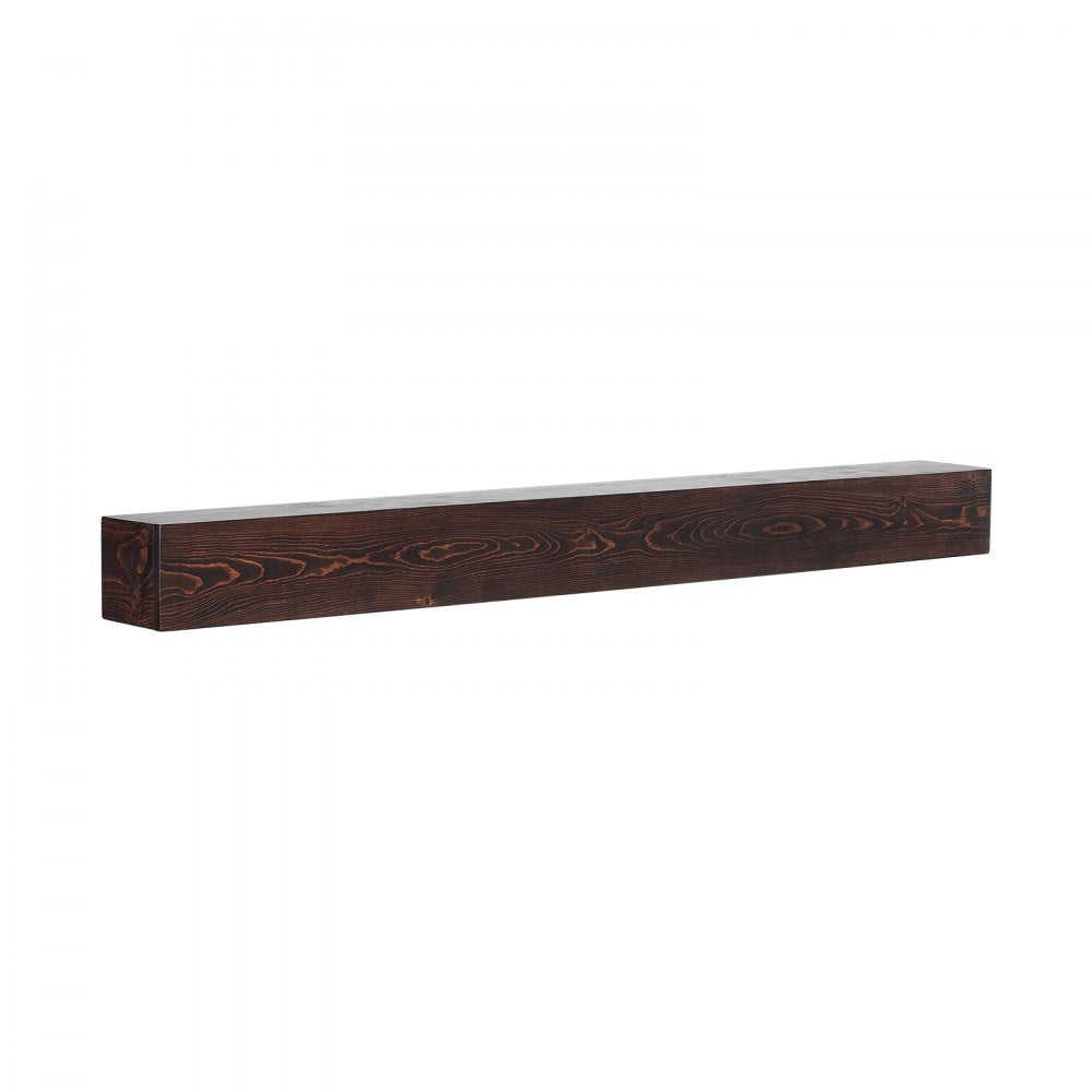 VEVOR Fireplace Mantel, 72" x 8" x 5", 50 lbs Weight Capacity, Natural Wood Mantel for Over Fireplace, Wall Mounted Floating Farmhouse Shelf, Handcrafted Fireplace Mantel for Wall Decor, Rustic Brown