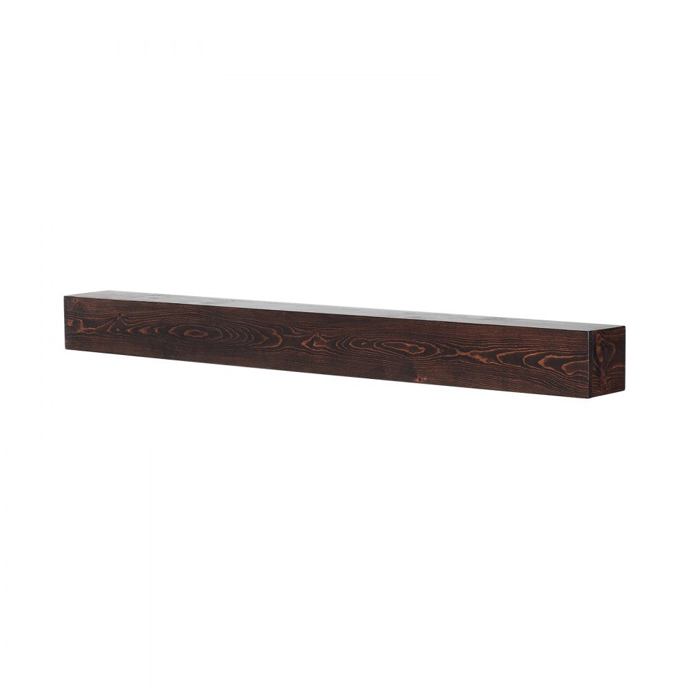 VEVOR Fireplace Mantel, 72" x 8" x 5", 50 lbs Weight Capacity, Natural Wood Mantel for Over Fireplace, Wall Mounted Floating Farmhouse Shelf, Handcrafted Fireplace Mantel for Wall Decor, Rustic Brown