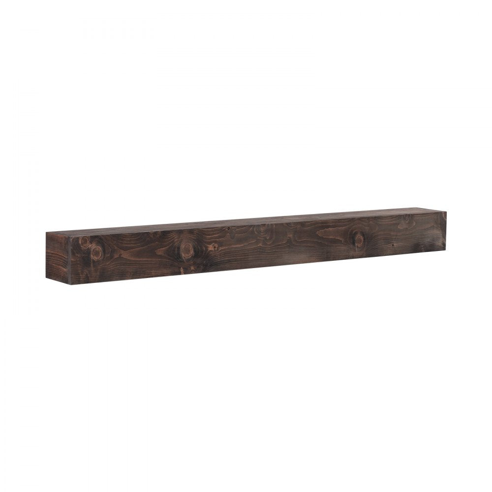 VEVOR Fireplace Mantel, 72" x 8" x 5", 50 lbs Weight Capacity, Natural Wood Mantel for Over Fireplace, Wall Mounted Floating Farmhouse Shelf, Handcrafted Fireplace Mantel for Wall Decor, Light Brown