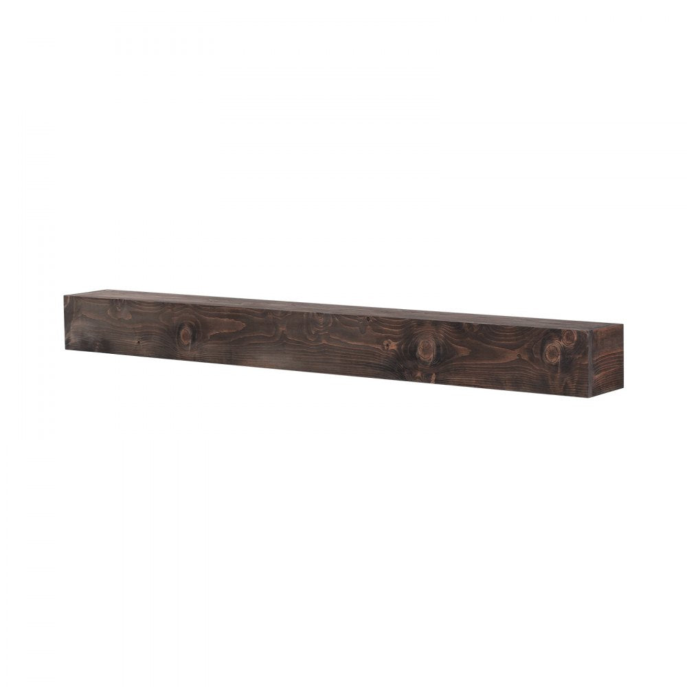 VEVOR Fireplace Mantel, 72" x 8" x 5", 50 lbs Weight Capacity, Natural Wood Mantel for Over Fireplace, Wall Mounted Floating Farmhouse Shelf, Handcrafted Fireplace Mantel for Wall Decor, Light Brown