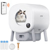 VEVOR 76L Self Cleaning Cat Litter Box, Automatic Cat Litter Box with Trash Bags, Large Space Smart Cat Litter Box with Odor Removal, APP Control, and Infrared Sensor, Gray