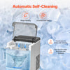 VEVOR Countertop Ice Maker, 32 Cubes Ready in 15 Mins, 46lbs in 24Hrs, Self-Cleaning Portable Ice Maker with Convenient Ice Transfer, Ice Machine with 3 Sizes Ice Cube for Home Kitchen Office Party
