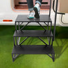 VEVOR RV Steps, 3-Step RV Stairs, 440 LBS Load Capacity, Thickened Carbon Steel, With Handrail, Non-Slip Steps for Safe Entry and Exit, Suit for RV, Trailer, Camper Steps