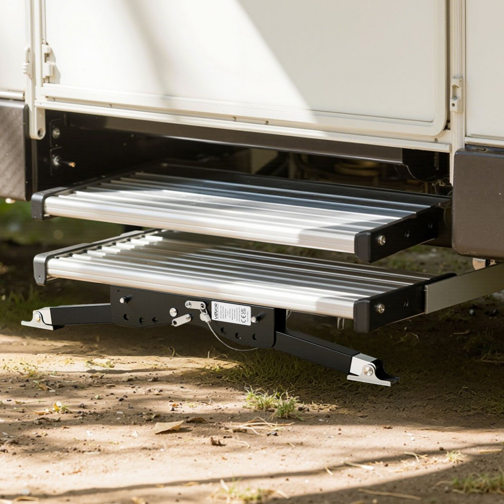 VEVOR RV Step Stabilizer, Height Adjustable Step Stabilizer Kit, Camper Stair Stabilizers with Powder Coated Steel for 5th Wheels, Travel Trailers and Motorhomes, Adjustable from 3 inch to 15 inch