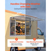 VEVOR Concession Window 45x30 in Aluminum Alloy Service Window, for Food Truck, Up to 85 Degrees Stand Serving with 4 Sliding Screen Windows, Awning Door and Drag Hook, Rainwater Resistant