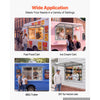 VEVOR Concession Window 48x36 in Aluminum Alloy Service Window, for Food Truck, Up to 85 Degrees Stand Serving with 2 Sliding Acrylic Windows, Awning Door and Drag Hook, Rainwater Resistant