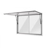 VEVOR Concession Window 48x36 in Aluminum Alloy Service Window, for Food Truck, Up to 85 Degrees Stand Serving with 2 Sliding Acrylic Windows, Awning Door and Drag Hook, Rainwater Resistant