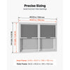 VEVOR Concession Window 48x36 in Aluminum Alloy Service Window, for Food Truck, Up to 85 Degrees Stand Serving with 2 Fixed & 2 Sliding Windows, Awning Door and Drag Hook, Rainwater Resistant