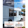 VEVOR Concession Window 48x36 in Aluminum Alloy Service Window, for Food Truck, Up to 85 Degrees Stand Serving with 2 Fixed & 2 Sliding Windows, Awning Door and Drag Hook, Rainwater Resistant
