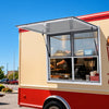 VEVOR Concession Window 48x36 in Aluminum Alloy Service Window, for Food Truck, Up to 85 Degrees Stand Serving with 2 Fixed & 2 Sliding Windows, Awning Door and Drag Hook, Rainwater Resistant