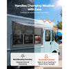 VEVOR Concession Window 60x36 in Aluminum Alloy Service Window, for Food Truck, Up to 85 Degrees Stand Serving with 3 Fixed & 3 Sliding Windows, Awning Door and Drag Hook, Rainwater Resistant