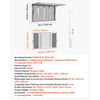 VEVOR Concession Window 60x36 in Aluminum Alloy Frame Service Window, for Food Truck, Up to 85 Degrees Stand Serving with 4 Sliding Screen Windows, Awning Door and Drag Hook, Rainwater Resistant