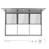 VEVOR Concession Window 64x40 in Aluminum Alloy Service Window, for Food Truck, Up to 85 Degrees Stand Serving with 3 Fixed & 3 Sliding Windows, Awning Door and Drag Hook, Rainwater Resistant