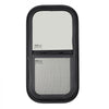 VEVOR Vertical RV Window, 12" W x 24" H Tinted Sliding RV Window with Net Screen & Trim Ring, Fit 15/16" - 1 3/4" Thickness Wall, RV Window Replacement for Teardrop Cargo Trailer Camper, DOT Approved